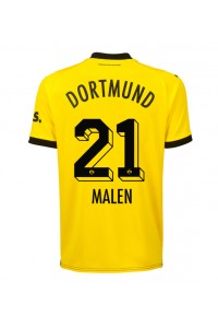 Fotbalové Dres Borussia Dortmund Donyell Malen #21 Domácí Oblečení 2023-24 Krátký Rukáv